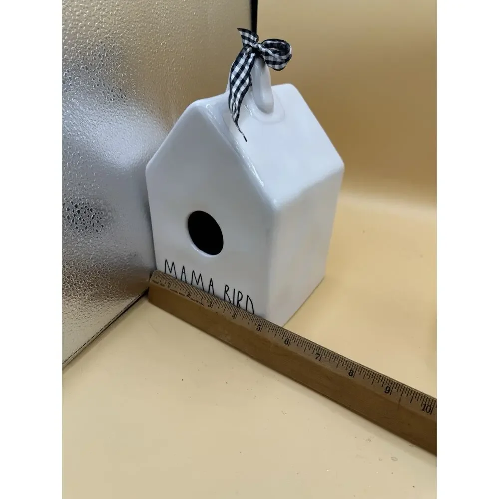 Rae Dunn MAMA BIRD & BABY BIRD Birdhouse Set Farmhouse Decor